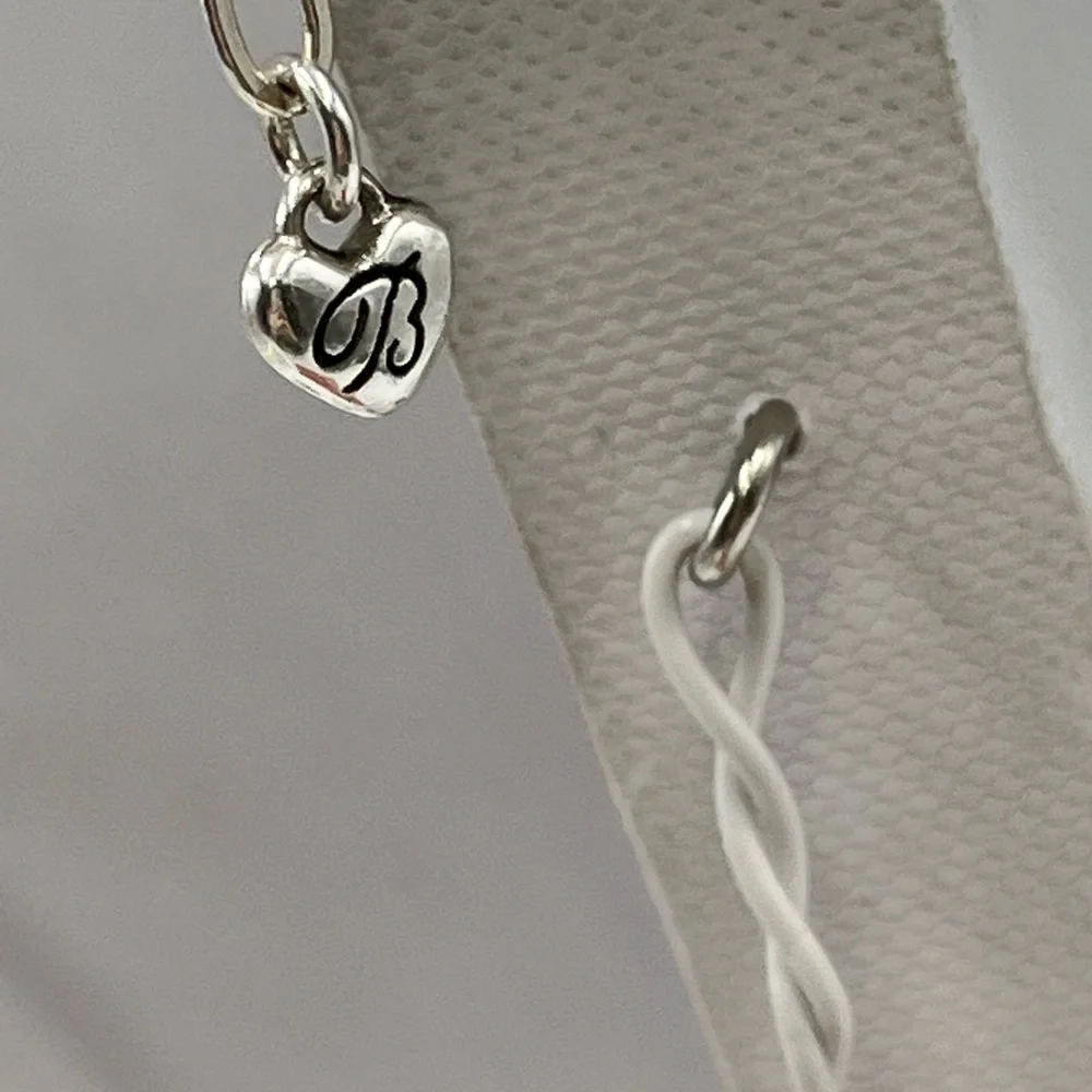 Brighton Bella Mia‎ Necklace Pave Crystals Heart Pendant Reversible Retired 17